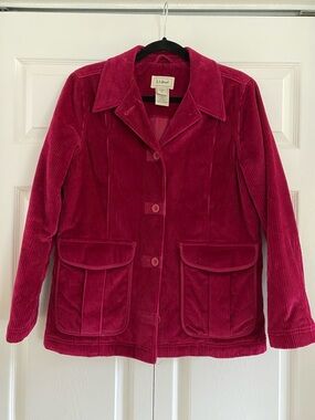 L.L. Bean Corduroy Jacket in Berry Pink Size S PET